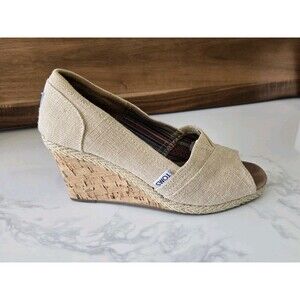 Toms Women’s Wedges Tan Beige Size 8.5